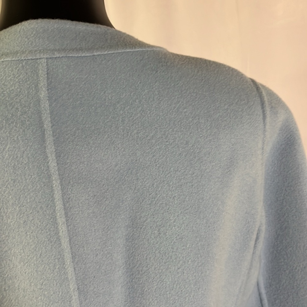 NWT Talbots Pastel Blue Ruffle Front Grace Fit Wool Jacket - Picture 11 of 16